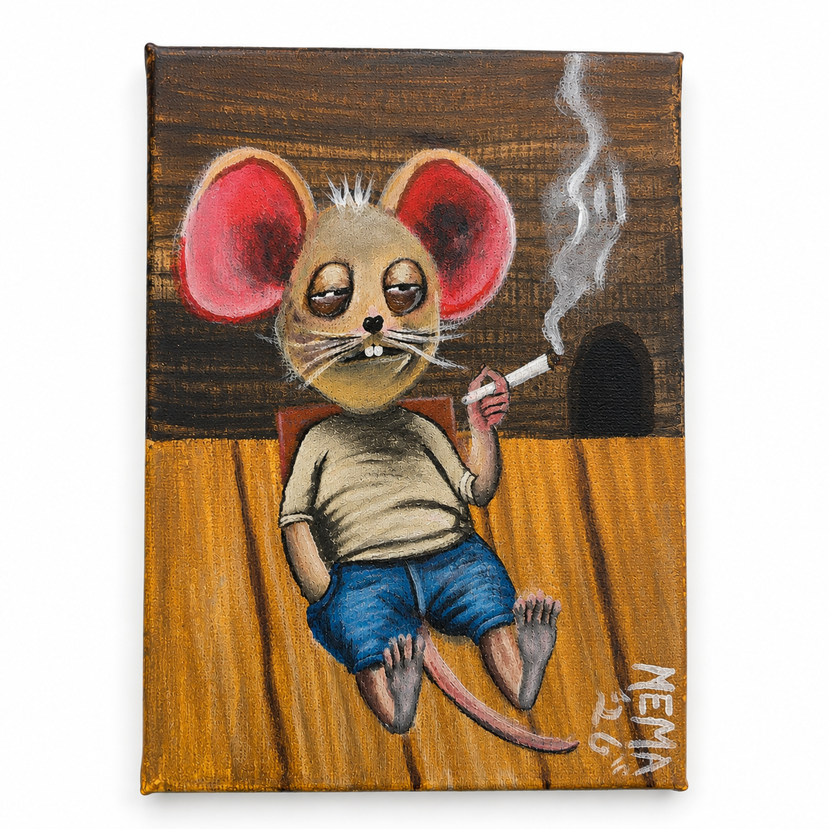 🎨 Mema’s Original #359 — “Mouse on a Break”