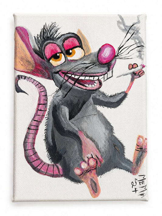 🎨 Mema’s Original #130 — “Rat’s All, Folks!”